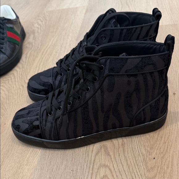 Christian Louboutin Blackout Camouflage High-Top Sneakers - Picture 2 of 5